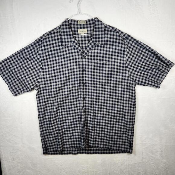 Cutter & Buck Other - Cutter And Buck Short Sleeve Button Down‎ Checked Shirt Size XL